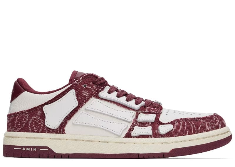 Amiri Sneakers AMIRI Skel Top Low Bandana White Burgundy