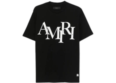 AMIRI streetwear AMIRI Staggered Logo T-shirt Black