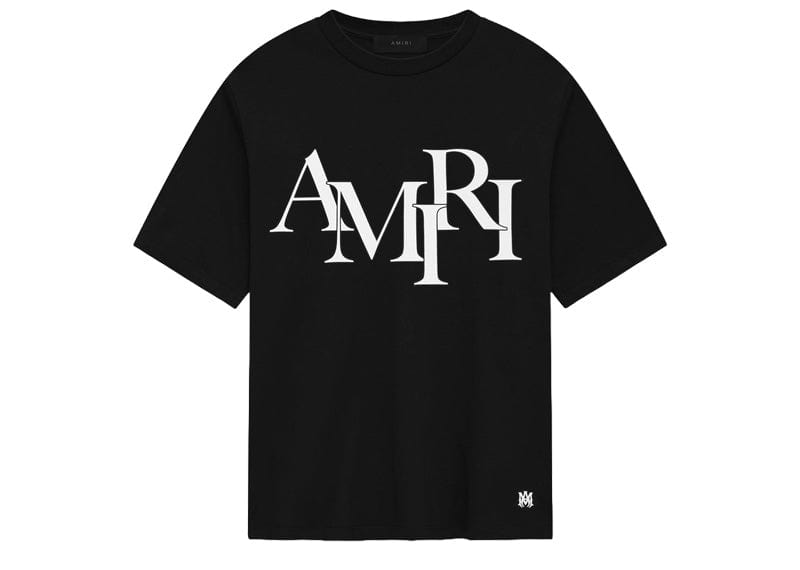 AMIRI streetwear AMIRI Staggered Logo T-shirt Black