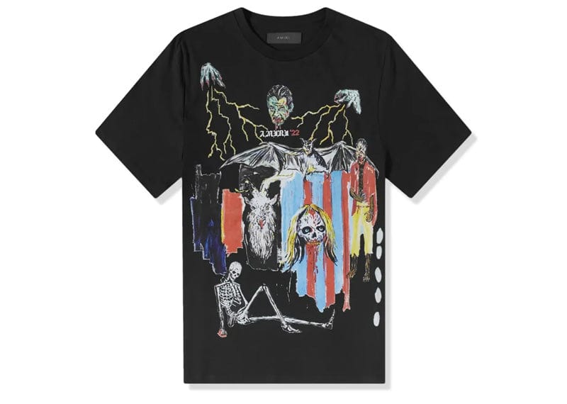 AMIRI Streetwear Amiri x Wes Lang Blood 38 Tee Black