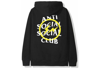 Anti Social Social Club Streetwear Anti Social Social Club x Fragment Yellow Bolt Hoodie (FW19) Black
