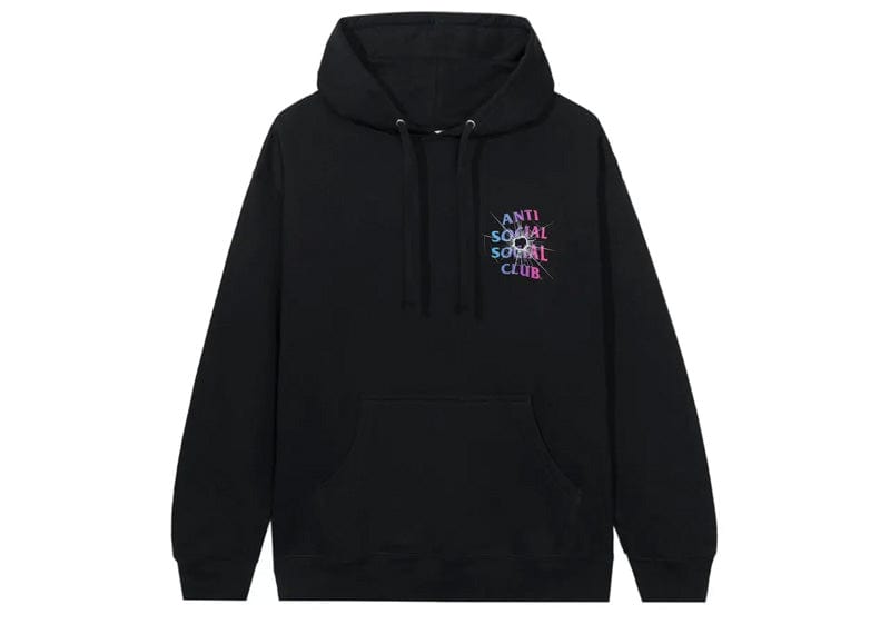 Anti Social Social Club Streetwear ASSC Shattered Glasses Logo Theories Black Hoodie