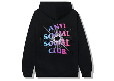 Anti Social Social Club Streetwear ASSC Shattered Glasses Logo Theories Black Hoodie