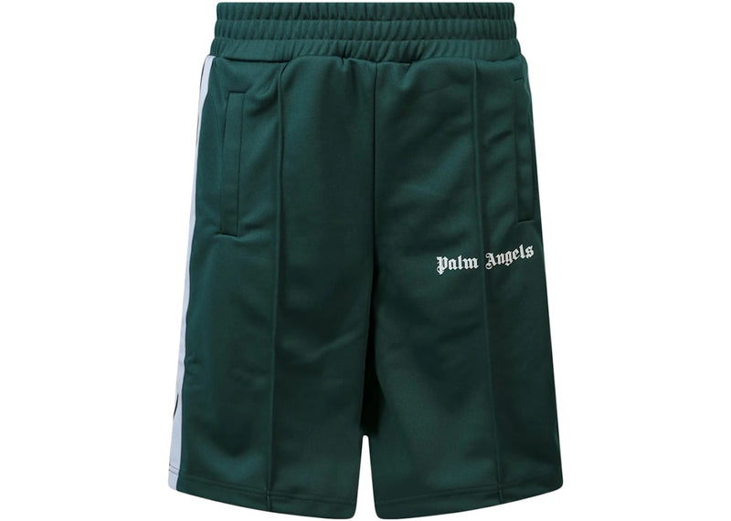 Palm Angels Classic Track Shorts Forest Green/White