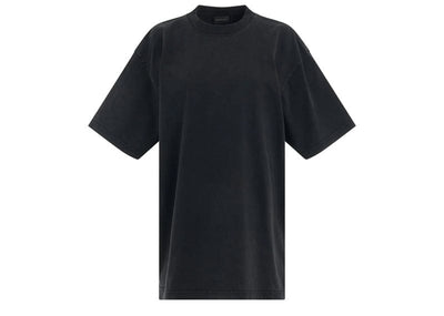 Balenciaga Streetwear Balenciaga Back Logo Rhinestones Oversized T-Shirt Black