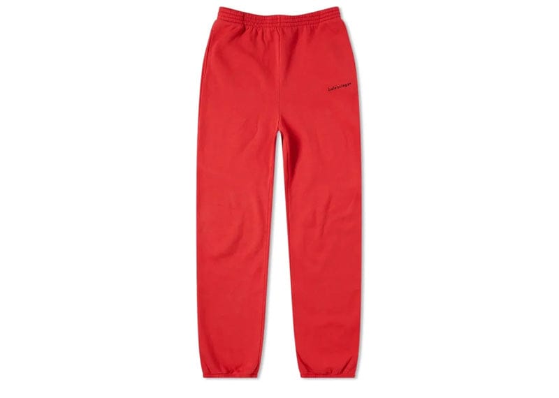 Balenciaga Streetwear Balenciaga Copyright Logo Crew Pants Red