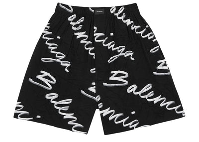 Balenciaga streetwear Balenciaga Scribble Logo pyjama shorts