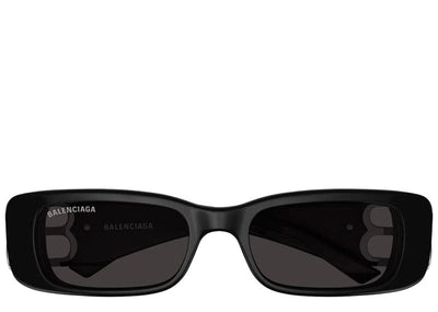 Balenciaga Accessories Balenciaga Sunglasses Shiny Solid Black/Silver (No Box)