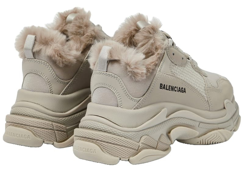 Balenciaga Triple S Sneaker Fake Fur Beige – Court Order