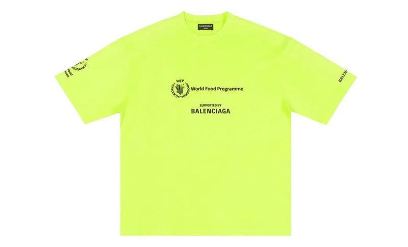 Balenciaga World Food Programme Graphic T-Shirt Fluorescent Yellow
