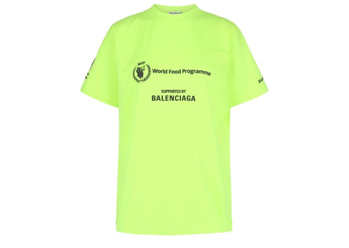 BALENCIAGA World Food Programme トレーナー Balenciaga World Food Programme Graphic T-Shirt Fluorescent Yellow