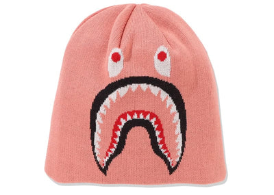 BAPE streetwear A Bathing Ape 2nd Shark Knit Beanie Pink