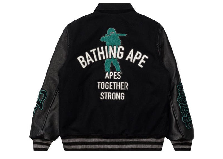A Bathing Ape BAPE Varsity Jacket Black – Court Order