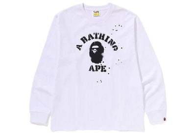 Bape Streetwear  A Bathing Ape x Joshua Vides L/Sleeve T-Shirt White