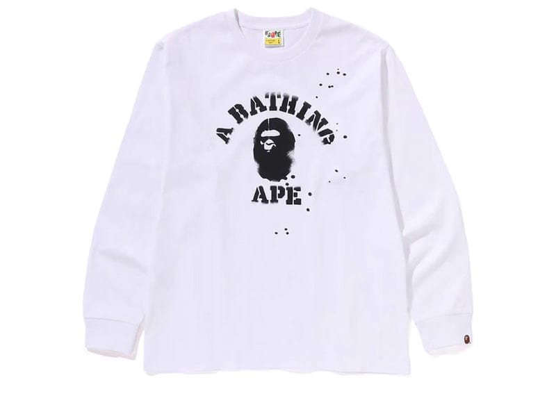 Bape Streetwear  A Bathing Ape x Joshua Vides L/Sleeve T-Shirt White