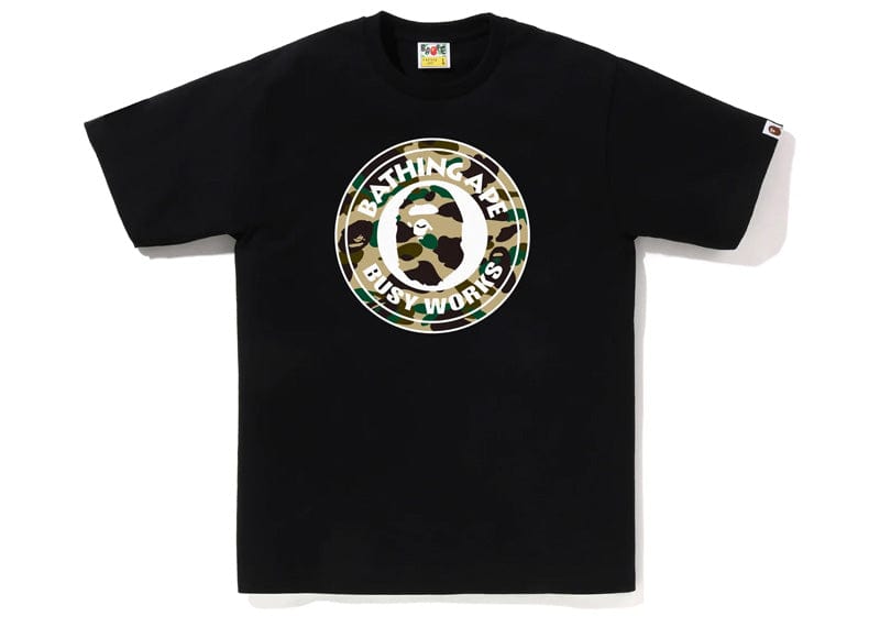 Bape Streetwear BAPE 1st Camo Busy Works Tee Black/Yellow