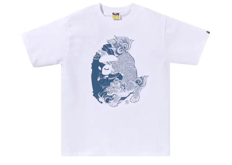 BAPE streetwear BAPE A Bathing Ape Japanese Tattoo Big Ape Head Tee White