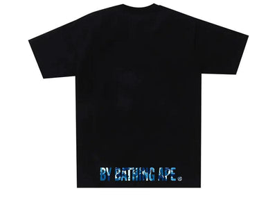 BAPE streetwear BAPE ABC Camo Ape Face Tee Black/Blue