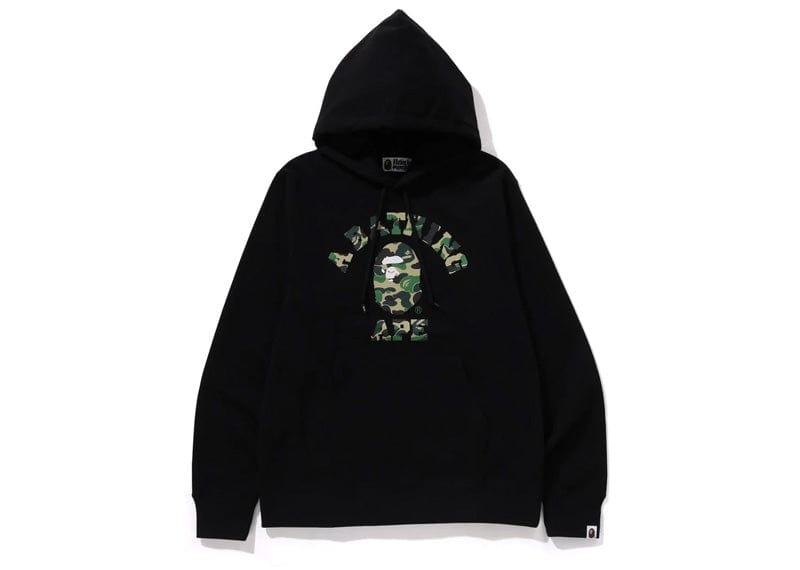BAPE Streetwear BAPE ABC Camo College Pullover Hoodie Black