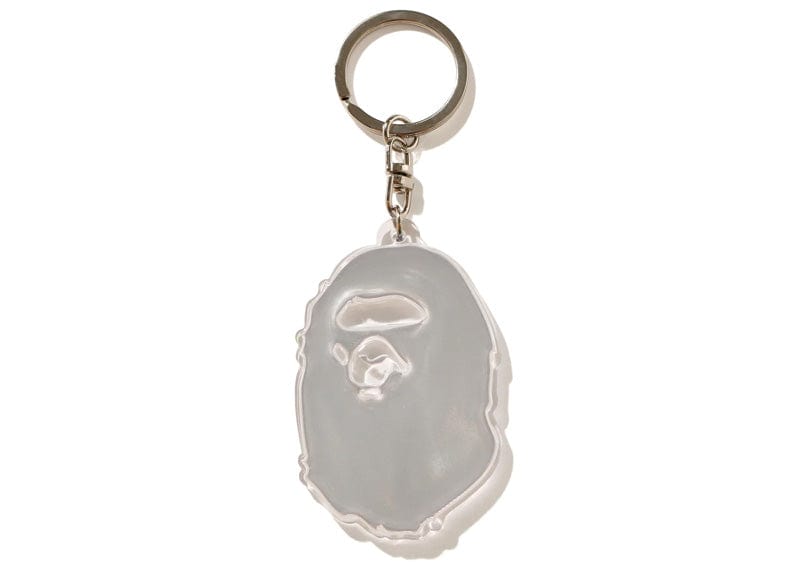 BAPE streetwear BAPE Ape Head Reflective Keychain (FW20) White