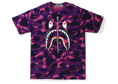 BAPE streetwear BAPE Color Camo Shark Tee Purple