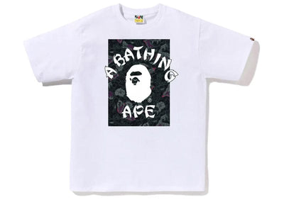 BAPE streetwear BAPE Japanese Tattoo Camo On College Tee White/Black