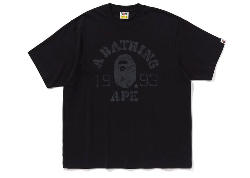 BAPE Streetwear Bape Logo Print Tee Black