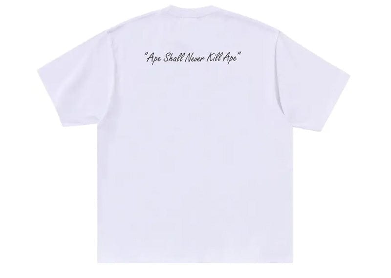 BAPE streetwear BAPE Pixel Comic Ape Head Relaxed Fit Tee White