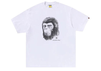 BAPE streetwear BAPE Pixel Comic Ape Head Relaxed Fit Tee White