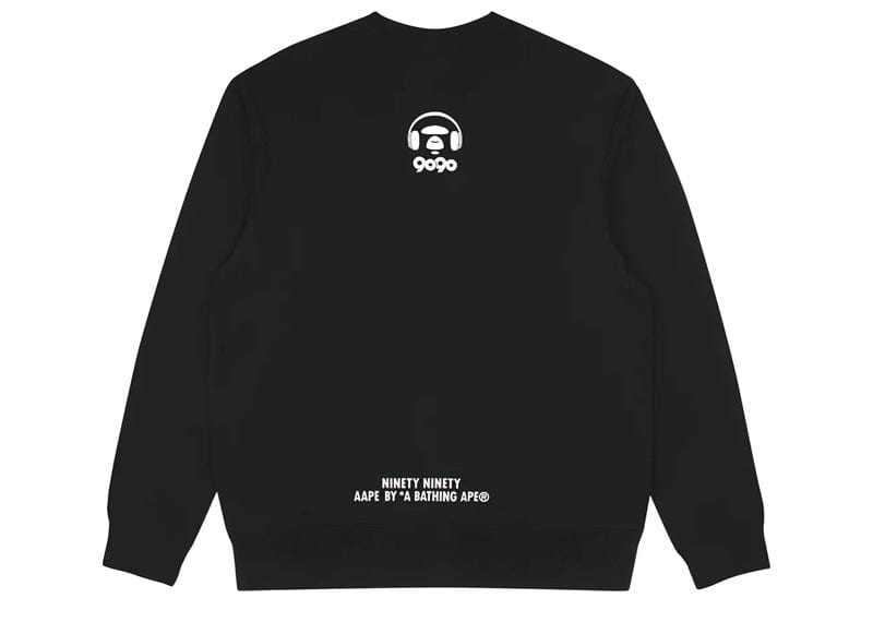 BAPE streetwear BAPE x 9090 Graphic Fleece Sweatshirt Black