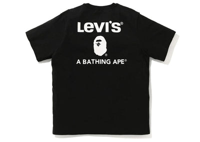 Bape Streetwear BAPE x Levi's A Bathing Ape Tee Black