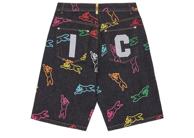 Billionaire Boys Club Streetwear Billionaire Boys Club All Over Running Dog Denim Shorts Indigo