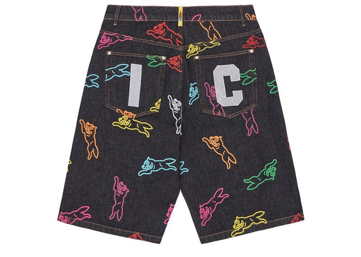 Billionaire Boys Club All Over Running Dog Denim Shorts Indigo