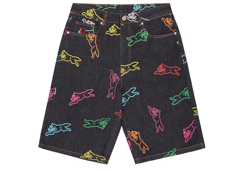 Billionaire Boys Club Streetwear Billionaire Boys Club All Over Running Dog Denim Shorts Indigo