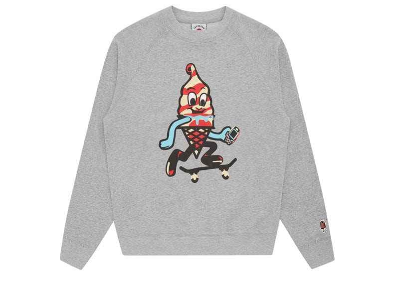 Billionaire Boys Club Streetwear Billionaire Boys Club Ice Cream Skate Cone Crew Sweater - Heather Grey