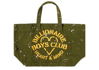 Billionaire Boys Club Accessories Billionaire Boys Club Men's Heart & Mind Stencil Tote Bag in Olive