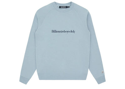 BILLIONAIRE BOYS CLUB Streetwear Billionaire Boys Club Serif Logo Crewneck Blue