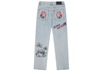 Billionaire Boys Club Streetwear Billionaire Boys Club Souvenir Straight Leg Denim Pants Light Blue