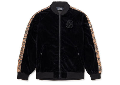 Billionaire Boys Club Streetwear Billionaire Boys Club Tiger Print Velour Jacket Black