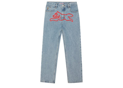 Billionaires Boys Club Streetwear Billionaire Boys Club Running Dog Denim Jeans Light Wash Blue/Red