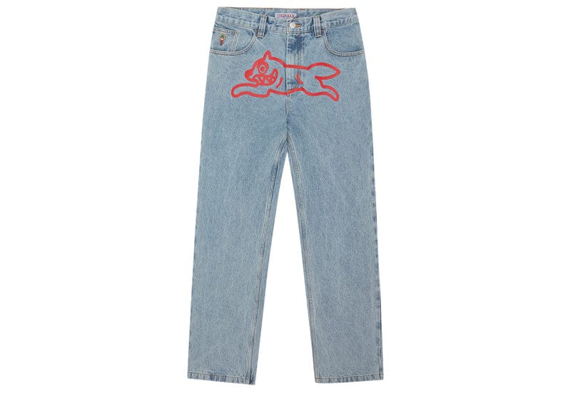 Billionaires Boys Club Streetwear Billionaire Boys Club Running Dog Denim Jeans Light Wash Blue/Red