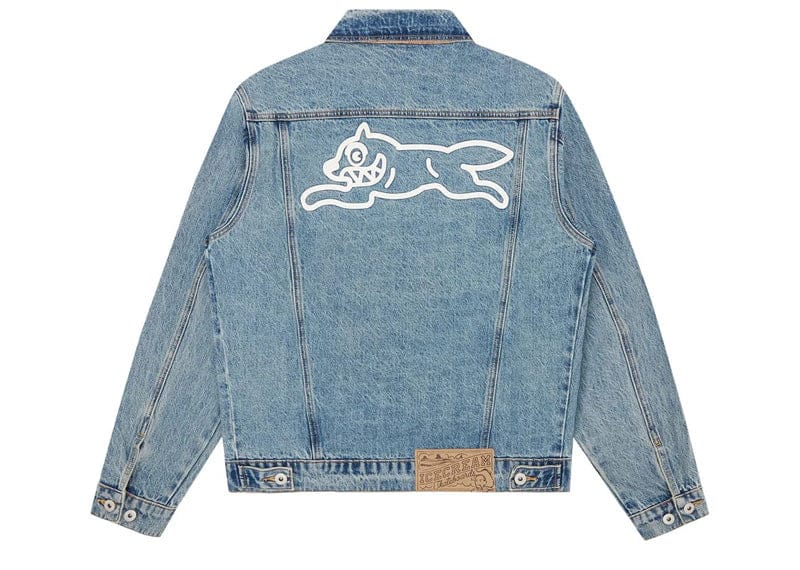 Billionaires Boys Club Streetwear Icecream Check Lined Denim Trucker Jacket Vintage Wash Blue