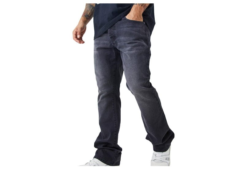 Boohoo Man Streetwear Boohoo Man Slim Rigid Flare Jean Washed Black