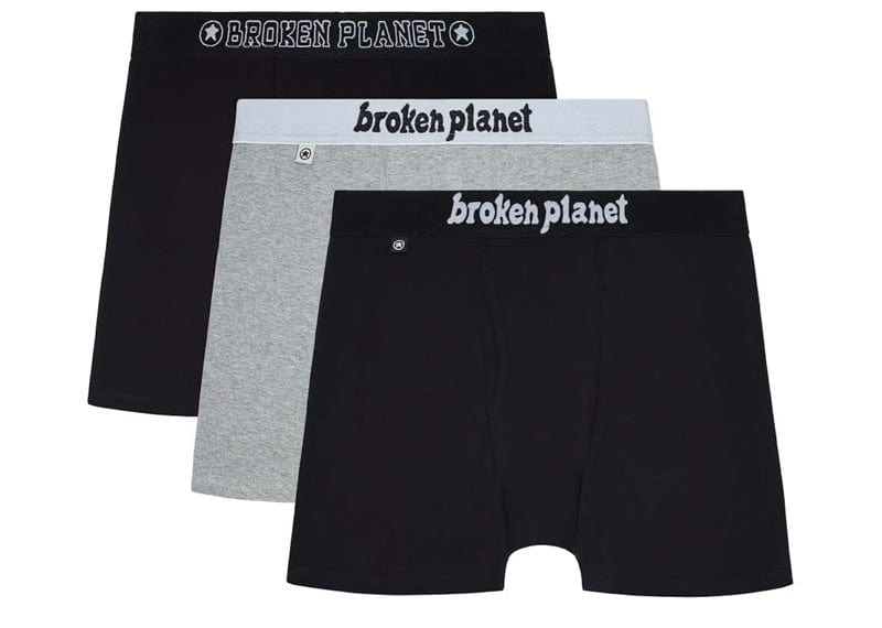 Broken Planet streetwear Broken Planet Broken Planet Boxers (3 Pack) Midnight Black/Gray