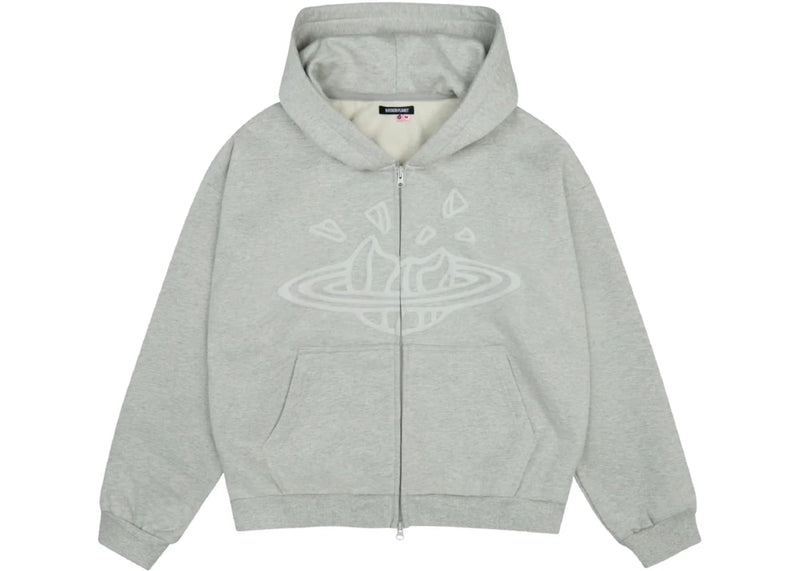 Broken Planet streetwear Broken Planet Broken Planet Zip Up Hoodie Ash Heather Grey