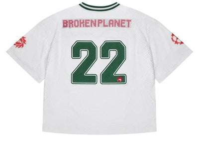 Broken Planet Streetwear Broken Planet Football Jersey Snow White/Forest Green
