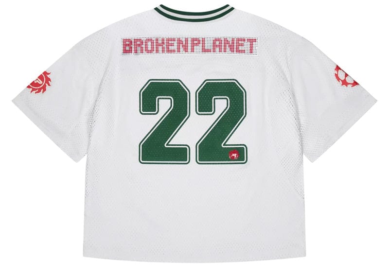 Broken Planet Streetwear Broken Planet Football Jersey Snow White/Forest Green