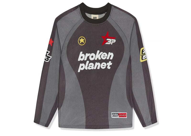 Broken Planet streetwear Broken Planet Football Long Sleeve Tee Black/Gray