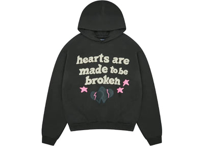 Broken Planet streetwear Broken Planet Hearts Are Made To Be Broken Hoodie (SS25) Soot Black