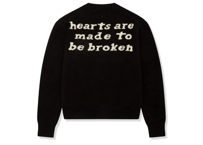 Broken Planet streetwear Broken Planet Hearts Are Made To Be Broken Knit Sweater Midnight Black